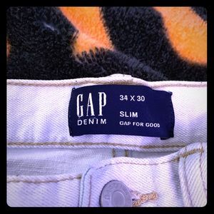 Gap slim white denim jeans